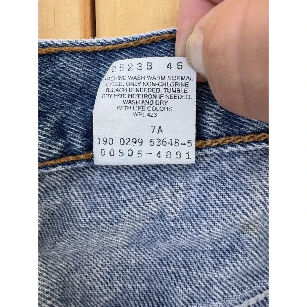 Vintage Levis Jeans Mens Size 34x32 505 Regular Fit Straight Leg Red Tab 1999